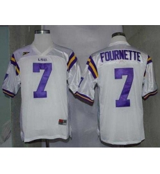 LSU Tigers #7 Leonard Fournette White Stitched NCAA Jersey