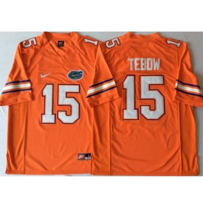 Florida Gators 15 Tim Tebow Orange College Football Jersey