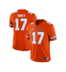 Florida Gators 17 Kadarius Toney Orange College Football Jersey