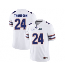 Florida Gators 24 Mark Thompson White College Football Jersey