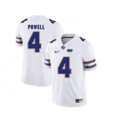 Florida Gators 4 Brandon Powell White College Football Jersey