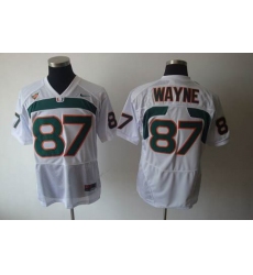 Miami Hurricanes #87 Reggie Wayne White Stitched NCAA Jerseys