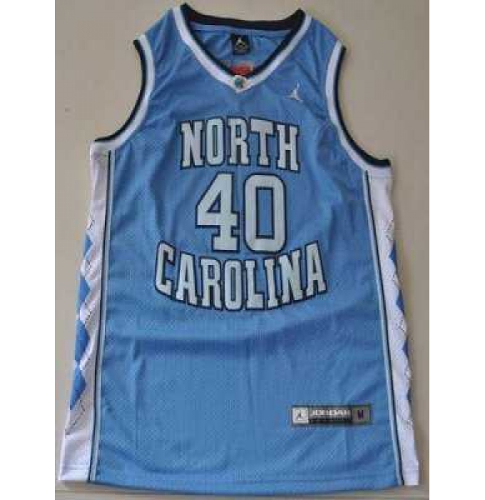 North Carolina #40 Harrison Barnes Blue Embroidered NCAA Jersey