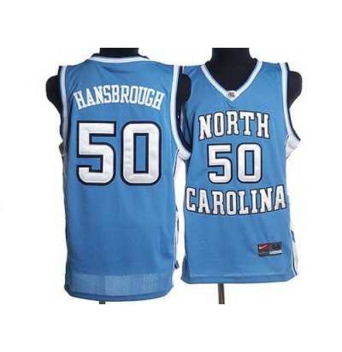 North Carolina #50 Tyler Hansbrough Blue Embroidered NCAA Jersey