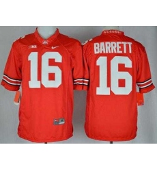 Buckeyes #16 J. T. Barrett Red Limited Stitched NCAA Jersey