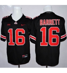 Ohio State Buckeyes #16 J. T. Barrett Black(Red No.) Limited Stitched NCAA Jersey