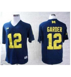 Michigan Wolverines 12 Devin Gardner Blue Big Ten Patch College Football NCAA Jerseys