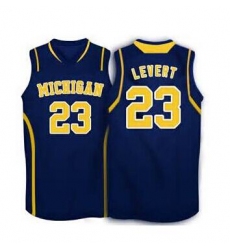 Michigan Wolverines #23 Caris Levert Basketball blue Jersey