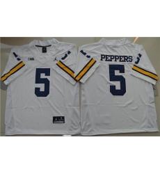 Michigan Wolverines #5 Jabrill Peppers White Stitched NCAA Jersey