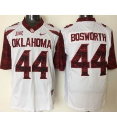 Men Oklahoma Sooners #44 Brian Bosworth White New XII Stitched NCAA Jersey