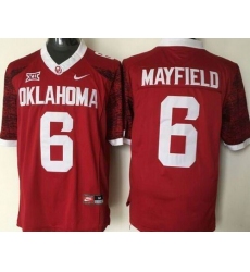 Men Oklahoma Sooners #6 Baker Mayfield Red New XII Stitched NCAA Jersey