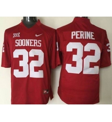 Oklahoma Sooners #32 Samaje Perine Red XII Stitched NCAA Jersey