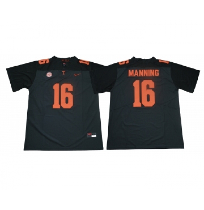 Tennessee Volunteers 16 Peyton Manning Black Nike College Football Jersey