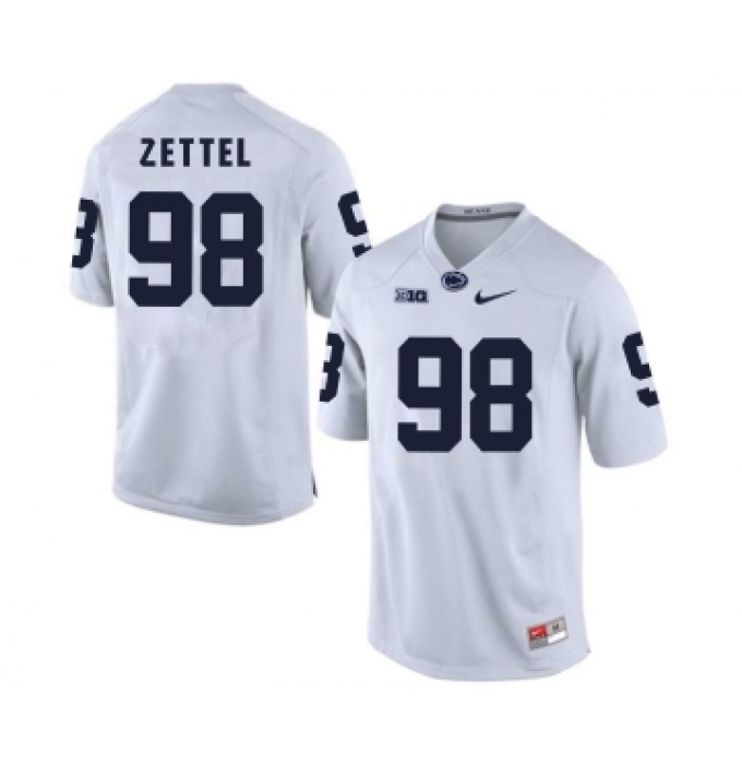 Penn State Nittany Lions 98 Anthony Zettel White College Football Jersey
