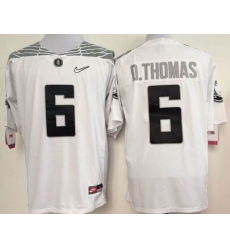 Oregon Ducks #6 De'Anthony Thomas White Diamond Quest Stitched NCAA Jersey