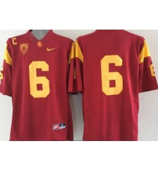 USC Trojans #6 Red Limited Stitched NCAA Jersey