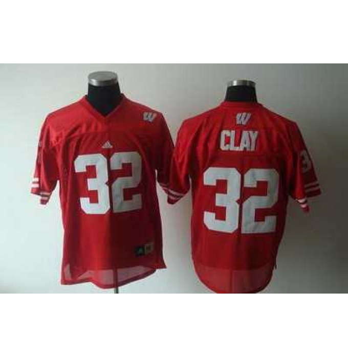Badgers #32 Red Embroidered NCAA Jersey