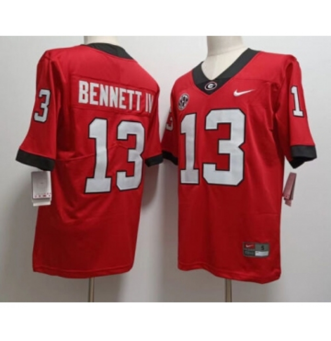 Men's Georgia Bulldogs #13 Stetson Bennett IV Red 2022 Vapor Untouchable Stitched Nike NCAA Jersey