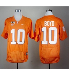 Clemson Tigers #10 Tajh Boyd Orange Pro Combat 2016 College Football Playoff National Championship Patch Stitched NCAA Jersey