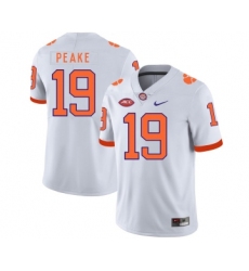 Clemson Tigers 19 Charone Peake White Nike College Football Jersey