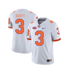 Clemson Tigers 3 Artavis Scott White Nike College Football Jersey