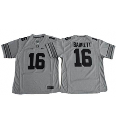 Women's Ohio State Buckeyes #16 J. T. Barrett Gridion Grey II Stitched NCAA Jersey