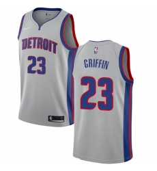 Men's Nike Detroit Pistons #23 Blake Griffin Authentic Silver NBA Jersey Statement Edition