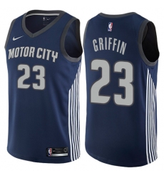 Men's Nike Detroit Pistons #23 Blake Griffin Swingman Navy Blue NBA Jersey - City Edition