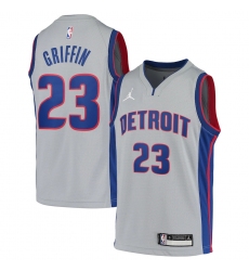 Youth Detroit Pistons #23 Blake Griffin Jordan Brand Gray 2020-21 Swingman Jersey