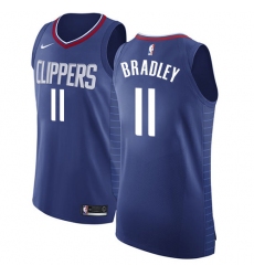 Men's Nike Los Angeles Clippers #11 Avery Bradley Authentic Blue Road NBA Jersey - Icon Edition