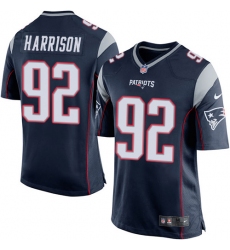 Men's Nike New England Patriots #92 James Harrison Game Navy Blue Team Color NFL Jersey