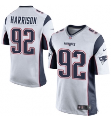 Men's Nike New England Patriots #92 James Harrison Game White NFL Jersey