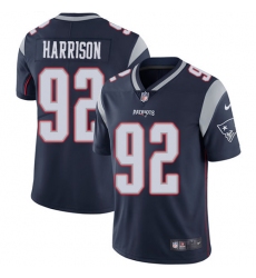 Men's Nike New England Patriots #92 James Harrison Navy Blue Team Color Vapor Untouchable Limited Player NFL Jersey