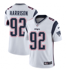 Men's Nike New England Patriots #92 James Harrison White Vapor Untouchable Limited Player NFL Jersey