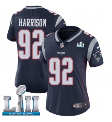 Women's Nike New England Patriots #92 James Harrison Navy Blue Team Color Vapor Untouchable Limited Player Super Bowl LII NFL Jersey