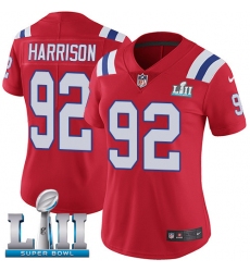 Women's Nike New England Patriots #92 James Harrison Red Alternate Vapor Untouchable Limited Player Super Bowl LII NFL Jersey