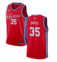 Men's Nike Philadelphia 76ers #35 Trevor Booker Swingman Red NBA Jersey Statement Edition