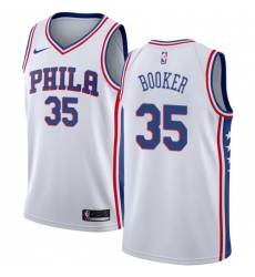 Men's Nike Philadelphia 76ers #35 Trevor Booker Swingman White NBA Jersey - Association Edition