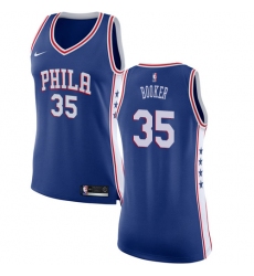 Women's Nike Philadelphia 76ers #35 Trevor Booker Swingman Blue NBA Jersey - Icon Edition