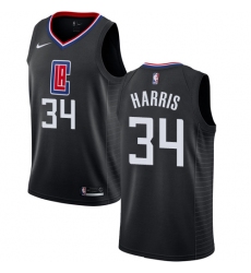 Men's Nike Los Angeles Clippers #34 Tobias Harris Authentic Black Alternate NBA Jersey Statement Edition