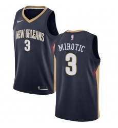 Men's Nike New Orleans Pelicans #3 Nikola Mirotic Swingman Navy Blue NBA Jersey - Icon Edition