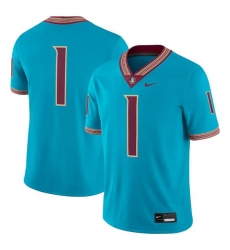 Florida State Seminoles #1 Teal Stitched Football Game Jersey
