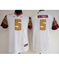 Florida State Seminoles 5 Jameis Winston White College Football Jersey