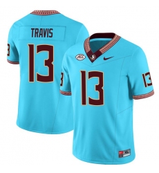 Men's Florida State Seminoles #13 Jordan Travis Teal Stitched Jersey