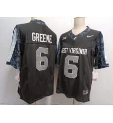 Men's West Virginia Mountaineers #6 Garrett Greene Black FUSE College Stitched Jersey