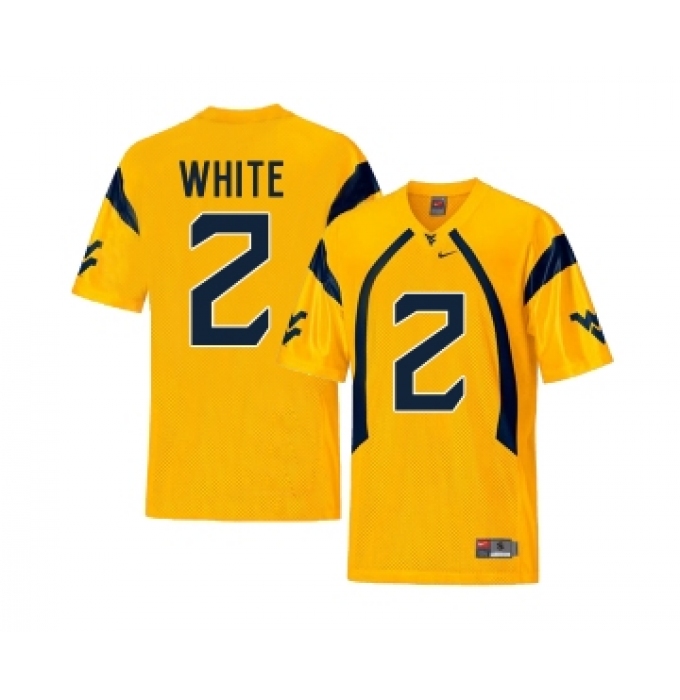 West Virginia Mountaineers 2 Ka'Raun White Gold College Football Jersey