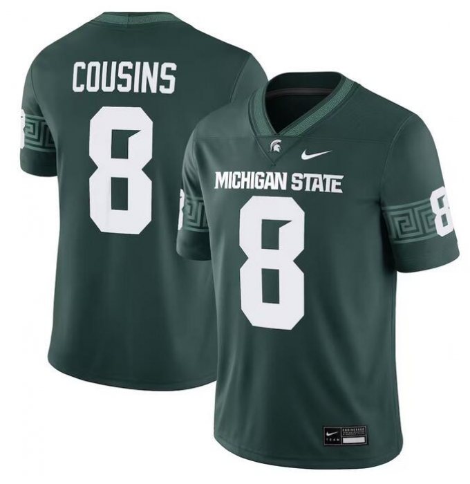 Men's Michigan State Spartans #8 Kirk Cousins Green Vapor Limited Stitched Football Jersey