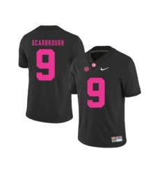 Alabama Crimson Tide 9 Bo Scarbrough Black 2018 Breast Cancer Awareness College Football Jersey