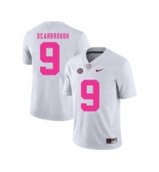 Alabama Crimson Tide 9 Bo Scarbrough White 2018 Breast Cancer Awareness College Football Jersey