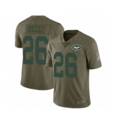 Men's New York Jets #26 Le Veon Bell Limited Olive 2017 Salute to Service Football Jersey